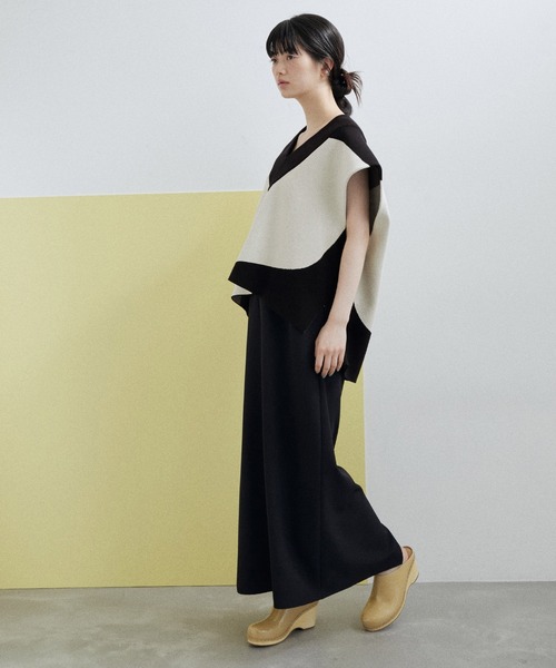 「ADAM ET ROPE'」 ニットベスト FREE ブラック系その他 レディースの画像3