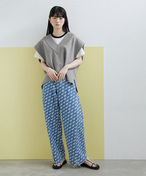 「ADAM ET ROPE'」 ニットベスト FREE ブラック系その他 レディースの画像5