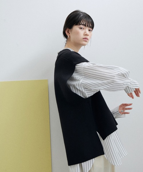 「ADAM ET ROPE'」 ニットベスト FREE ブラック系その他 レディースの画像7