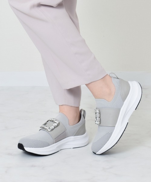 スニーカー 「Bridget Birkin」ビジューバックルニットスニーカー(565013) レディース_3