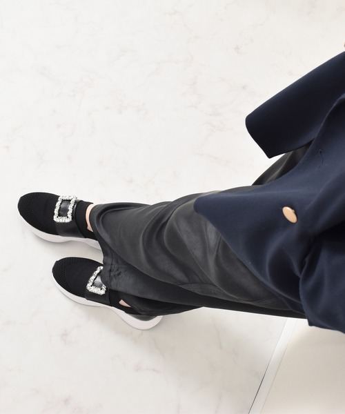 スニーカー 「Bridget Birkin」ビジューバックルニットスニーカー(565013) レディース_8