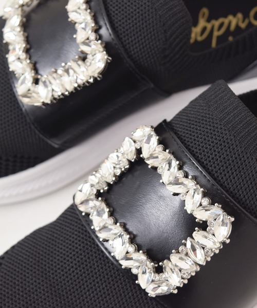 スニーカー 「Bridget Birkin」ビジューバックルニットスニーカー(565013) レディース_10