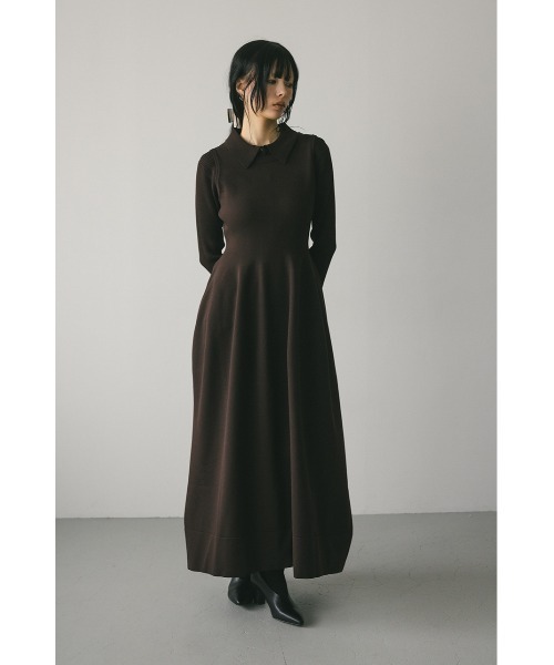 「STYLEMIXER」 ノースリーブワンピース MEDIUM ダークブラウン レディース_画像3