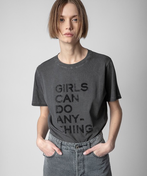 「ZADIG&VOLTAIRE」 半袖Tシャツ L ブルー レディース_画像2