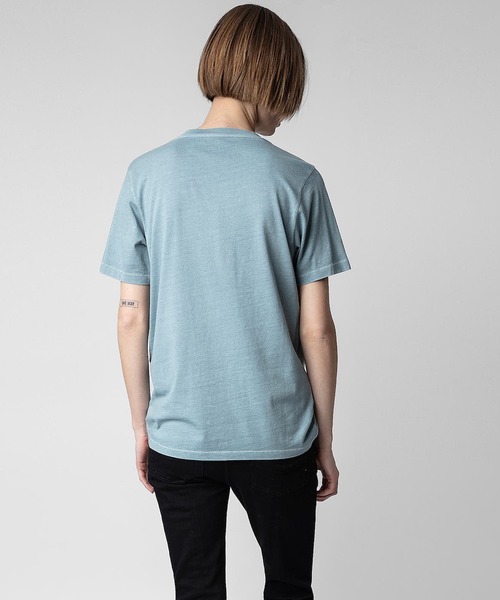 「ZADIG&VOLTAIRE」 半袖Tシャツ L ブルー レディース_画像5