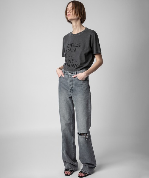 「ZADIG&VOLTAIRE」 半袖Tシャツ L ブルー レディース_画像8