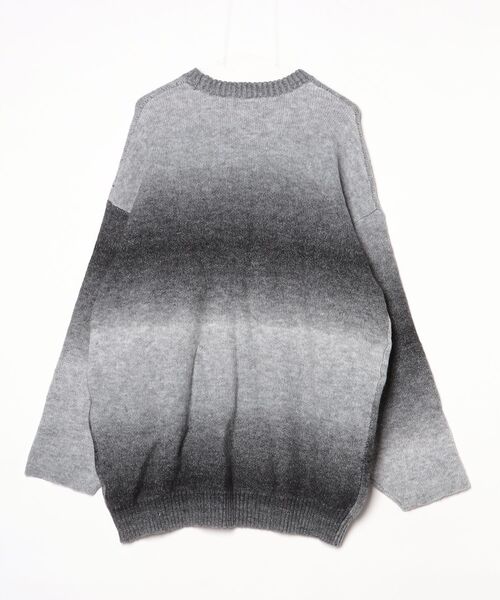 「ADRER」 長袖ニット M グレー メンズ_画像2