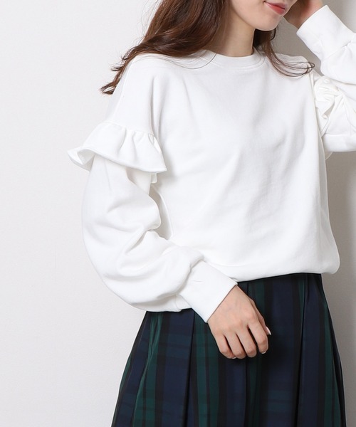 「Re.Verofonna」 スウェットカットソー MEDIUM レッド レディース_画像3