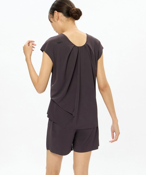 水着 SPEEDO(スピード) / フレンチスリーブタックセパレーツ「一部店舗限定」 レディースの画像