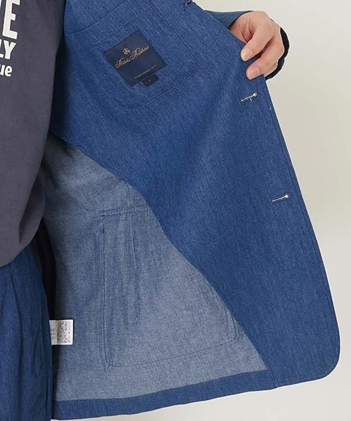 ジャケット テーラードジャケット Brooks Brothers /別注 ジャカードデニム 3Bジャケット メンズの画像