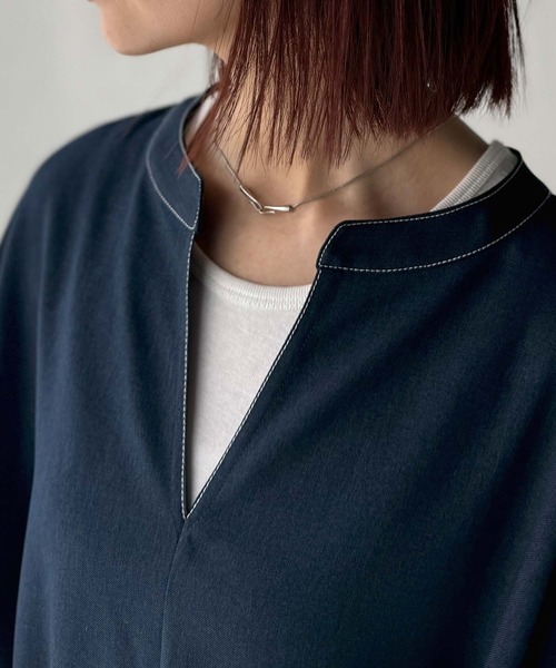 「classicalelf」 長袖ワンピース MEDIUM ネイビー レディース_画像5