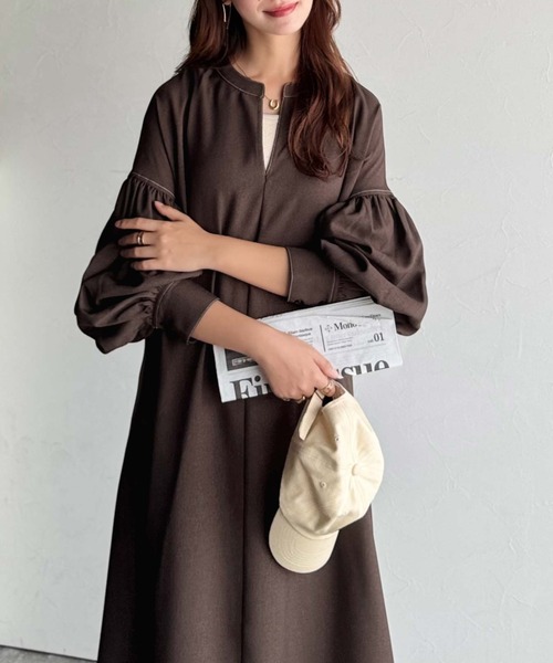 「classicalelf」 長袖ワンピース MEDIUM ネイビー レディース_画像9
