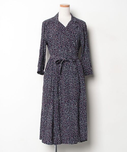 【新品】コントワーデコトニエ　UNIQLO ドット柄 半袖シャツワンピース L Comptoir des Cotonniers（コントワー・デ・コトニエ） ドット柄シャツ