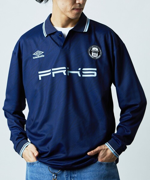 umbro（アンブロ） 長袖ポロシャツ LARGE ネイビー メンズ : ZOZOTOWN