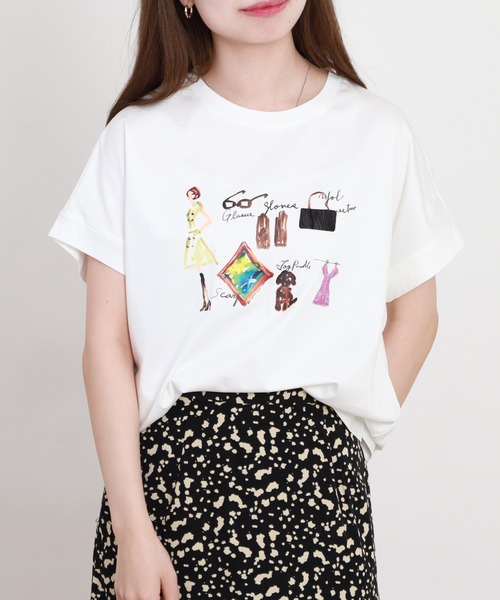 「EGLANTINE」 半袖カットソー 38 サーモンピンク レディース_画像3