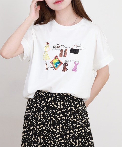 「EGLANTINE」 半袖カットソー 38 サーモンピンク レディース_画像4