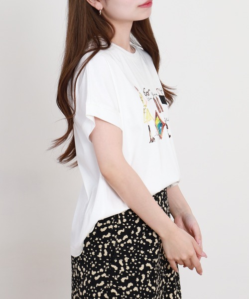 「EGLANTINE」 半袖カットソー 38 サーモンピンク レディース_画像5