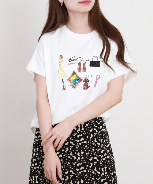 「EGLANTINE」 半袖カットソー 38 サーモンピンク レディース_画像6