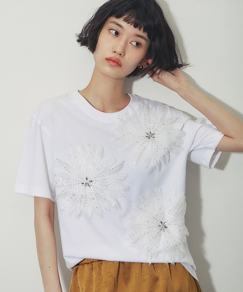 tシャツ 半袖 花モチーフT レディース : ZOZOTOWN Yahoo!店 - 通販