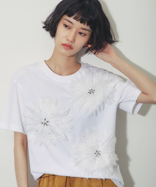 tシャツ 半袖 花モチーフT レディース : ZOZOTOWN Yahoo!店 - 通販