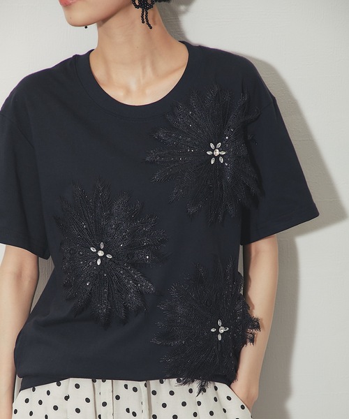 tシャツ 半袖 花モチーフT レディース : ZOZOTOWN Yahoo!店 - 通販