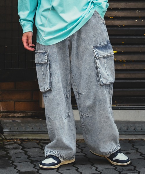 「SIDEWAY STANCE」 デニムパンツ LARGE ブラック メンズ_画像2
