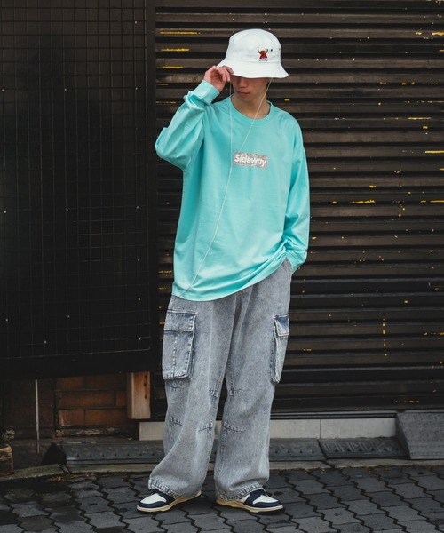 「SIDEWAY STANCE」 デニムパンツ LARGE ブラック メンズ_画像3