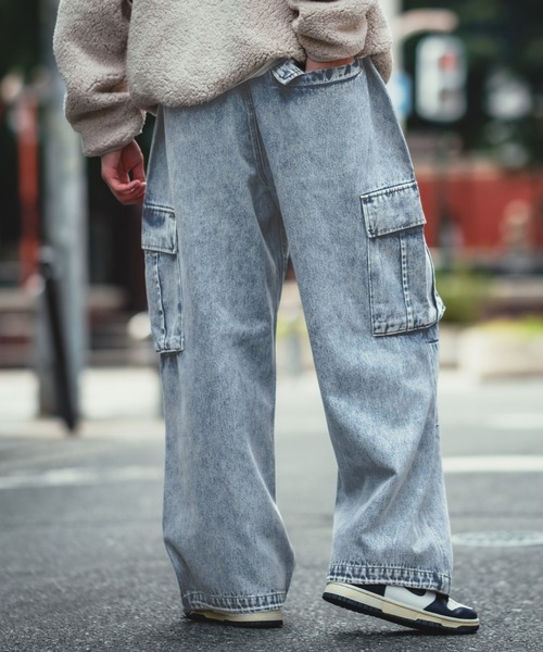 「SIDEWAY STANCE」 デニムパンツ LARGE ブラック メンズ_画像5