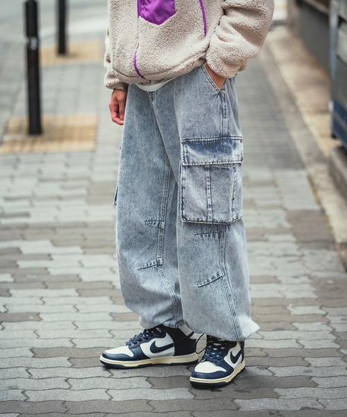 「SIDEWAY STANCE」 デニムパンツ LARGE ブラック メンズ_画像6
