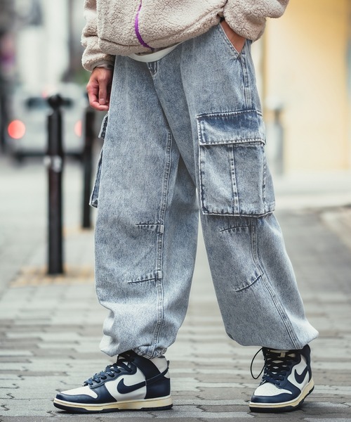 「SIDEWAY STANCE」 デニムパンツ LARGE ブラック メンズ_画像7