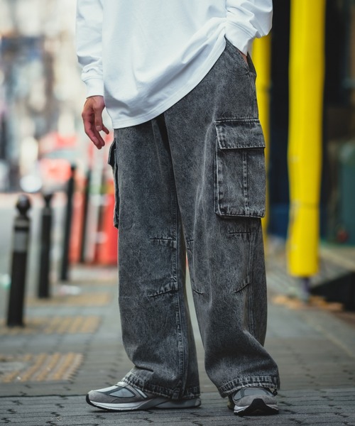 「SIDEWAY STANCE」 デニムパンツ LARGE ブラック メンズ_画像8