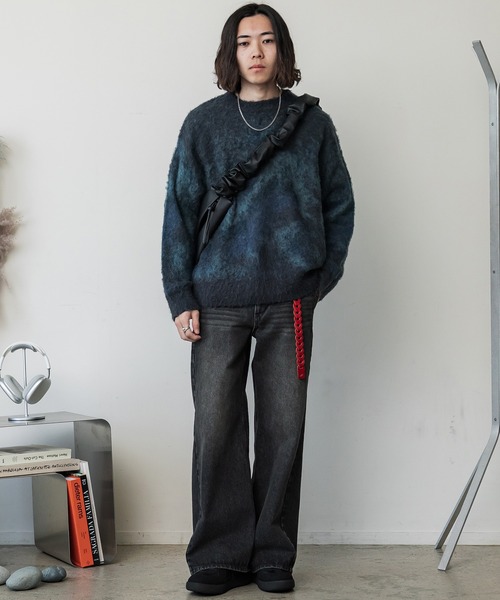 「WYM LIDNM」 デニムパンツ M インディゴブルー メンズ_画像8