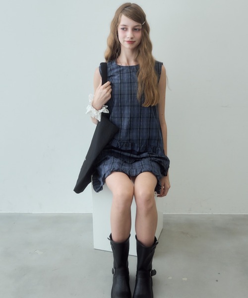 「Birthday room」 ノースリーブワンピース FREE ネイビー レディース_画像6