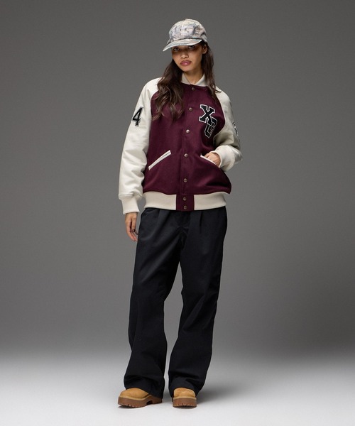 X-girl（エックスガール） スタジャン FACE PATCH STADIUM JACKET
