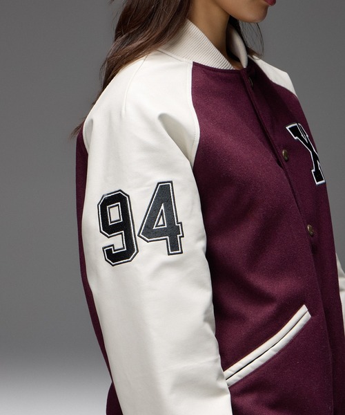 X-girl（エックスガール） スタジャン FACE PATCH STADIUM JACKET