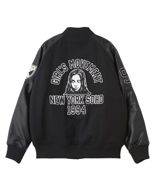 X-girl（エックスガール） スタジャン FACE PATCH STADIUM JACKET