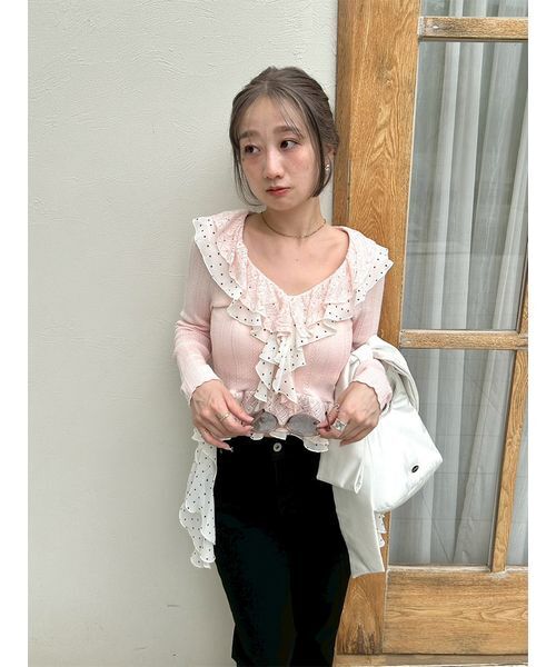 LILY BROWN（リリーブラウン） ニット セーター ボリュームフリル