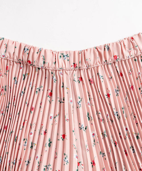 ボックスプリーツキュロット ZAKKA-BOX パンツ 小花柄プリーツキュロット レディース