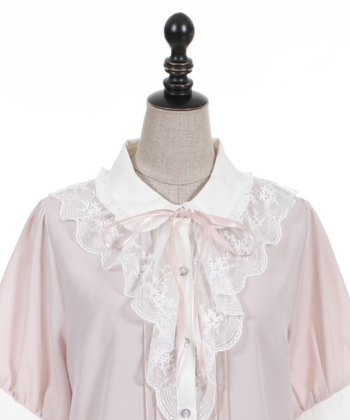 美品　axes femme POETIQUE / ダッフルコート　M フリル axes femme POETIQUE ダッフルコート コート ファーティペ付