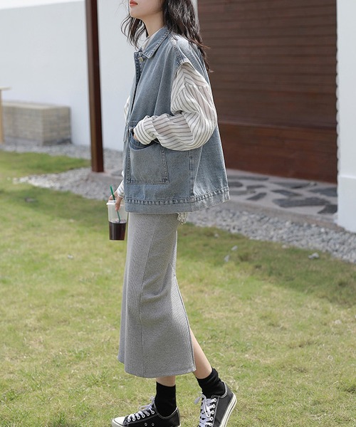 MAISON DE THERESE（メゾン ド テレーズ） ベスト ジレ デニムベスト 