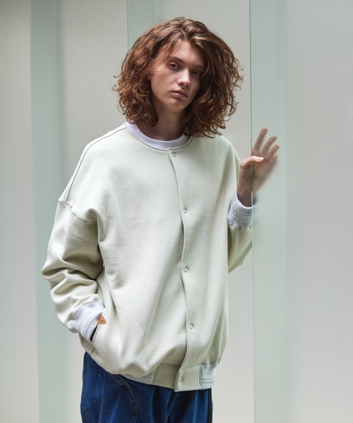 rehacer（レアセル） カーディガン : 2tone Balloon Sleeve Cardigan