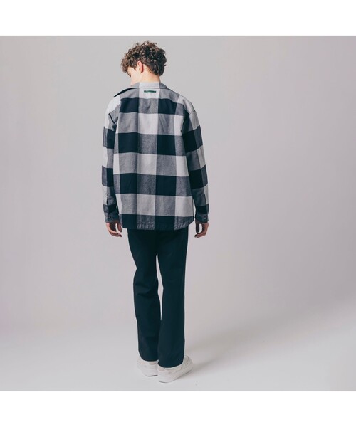 LACOSTE シャツ プレーン×バッファローチェックリバーシブル