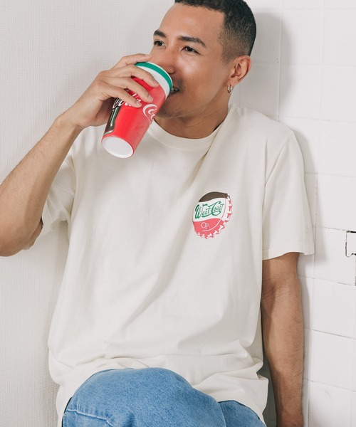 SEA グラフィックTシャツ 半袖 ホワイト セール】DOD/ディーオーディー 別注 グラフィックランダム刺繍