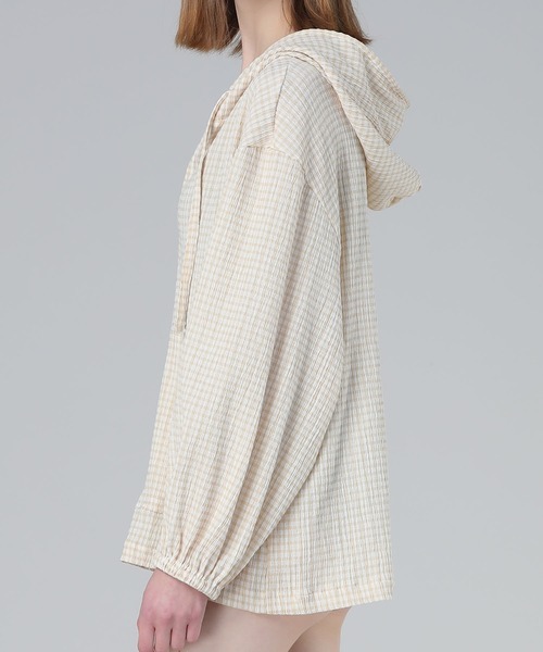 Lace Ladies ラッシュガード チェック柄フーデットラッシュ