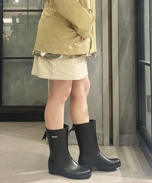 AIGLE ブーツ ミリカ ミッド ラバーブーツ / ヒールミドルブーツ