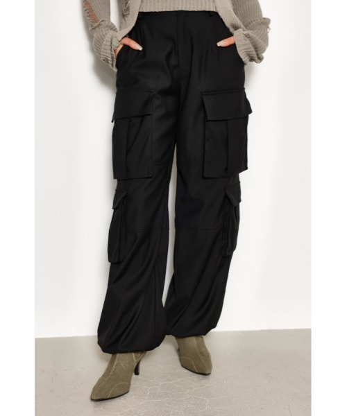 LAGUA GEM SIDE POCKET DESIGN パンツ ブラウン XS LAGUA GEM カーゴパンツ SIDE POCKET DESIGN パンツ レディース