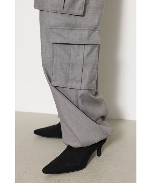 パンツ LAGUAGEM SIDE RIBBON LOOSE LAGUA GEM カーゴパンツ SIDE POCKET DESIGN パンツ レディース