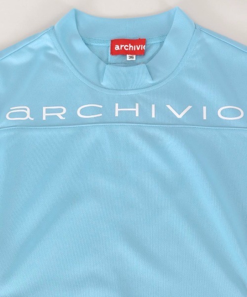 38 ARCHIVIO ブルー 吸汗速乾 UVカット パイピング