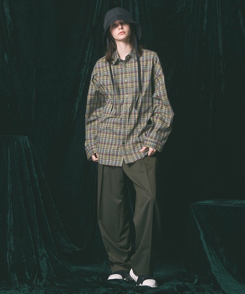 MAISON SPECIAL スラックス 「UNISEX」Wool Mix Prime Wide One