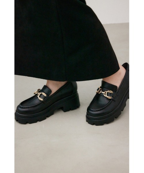 AZUL BY MOUSSY ローファー ダブルリングメタルトラックソール